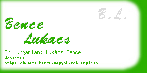 bence lukacs business card